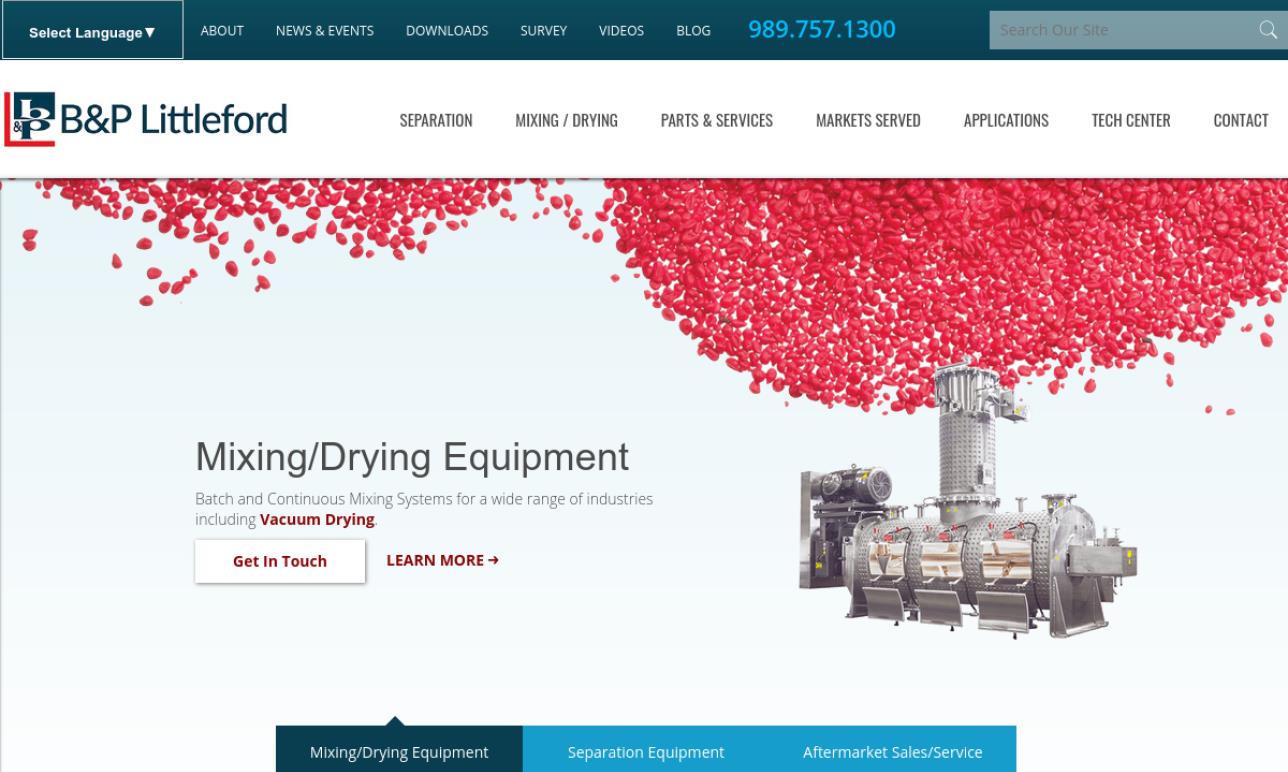 B & P Littleford | Industrial Dryer Manufacturers